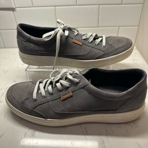 ECCO - Soft 7 sneaker, gray soft rich leather with all day comfort